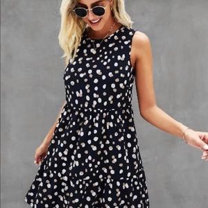 💫BOUTIQUE 💫Ladies polka dotted ruffled dress. Silky and soft!